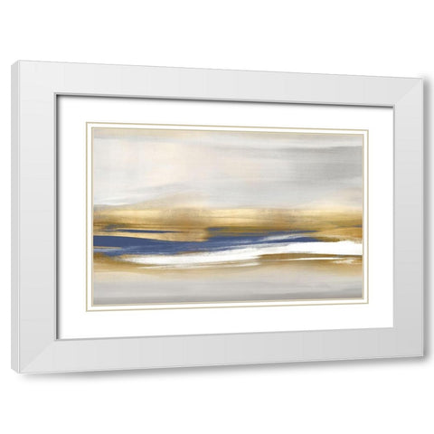 Gold Rush Blue I White Modern Wood Framed Art Print with Double Matting by Messina, Jake