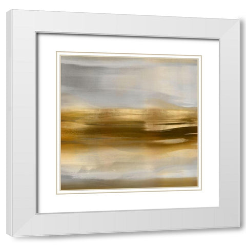 Gold Rush II White Modern Wood Framed Art Print with Double Matting by Messina, Jake