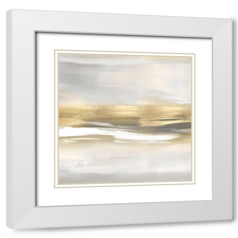 Highlight Gold II White Modern Wood Framed Art Print with Double Matting by Messina, Jake