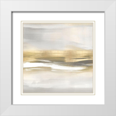Highlight Gold II White Modern Wood Framed Art Print with Double Matting by Messina, Jake