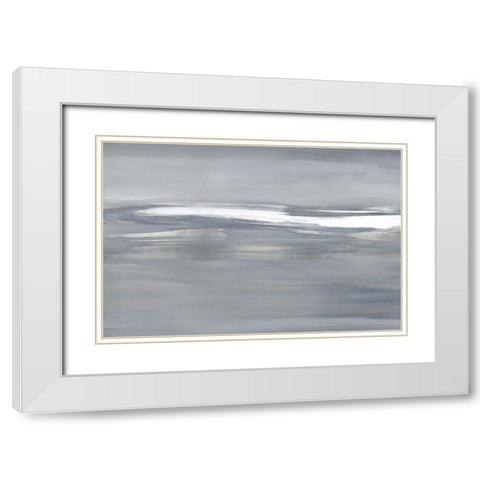 Highlight on Gray I White Modern Wood Framed Art Print with Double Matting by Messina, Jake