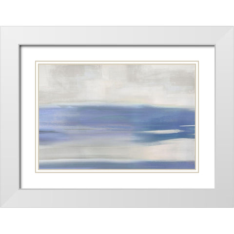 Lavender Stroke  White Modern Wood Framed Art Print with Double Matting by Messina, Jake