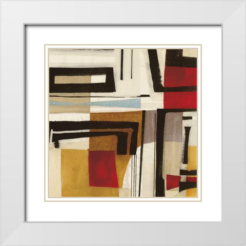 Geometric I White Modern Wood Framed Art Print with Double Matting by Gillen, Sophie