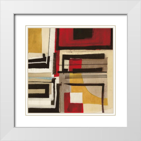 Geometric II White Modern Wood Framed Art Print with Double Matting by Gillen, Sophie