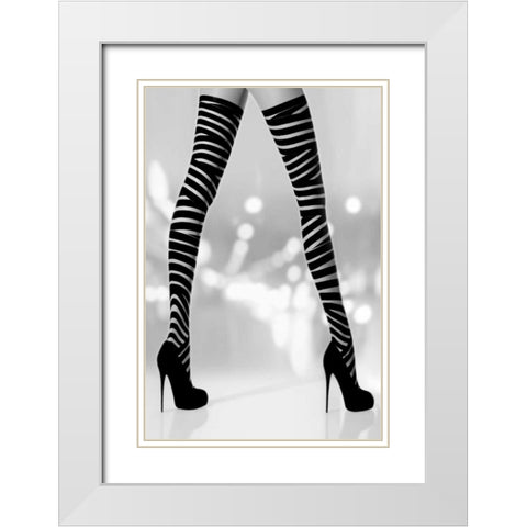 Night Out II White Modern Wood Framed Art Print with Double Matting by McGuire, Sarah