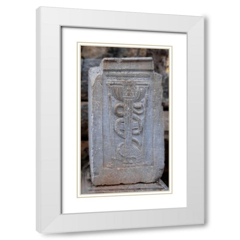 Doctors Sign from Ancient Turkey White Modern Wood Framed Art Print with Double Matting by Bennion, Scott