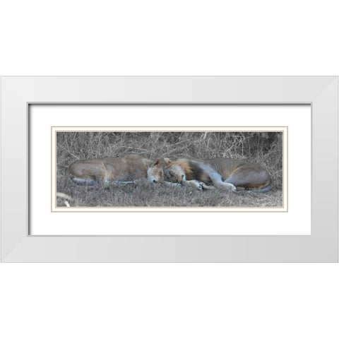 Lovers White Modern Wood Framed Art Print with Double Matting by Bennion, Scott