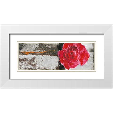 Metallic Pop Flower I White Modern Wood Framed Art Print with Double Matting by Ward, Sarah