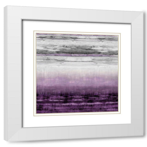 After Glow Aubergine White Modern Wood Framed Art Print with Double Matting by Hamilton, Taylor