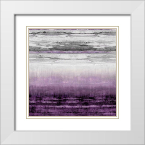 After Glow Aubergine White Modern Wood Framed Art Print with Double Matting by Hamilton, Taylor