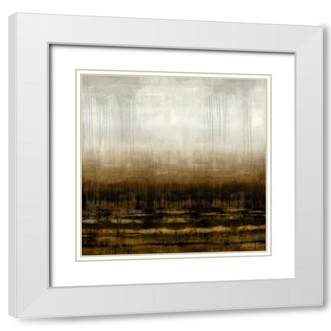 After Glow III White Modern Wood Framed Art Print with Double Matting by Hamilton, Taylor