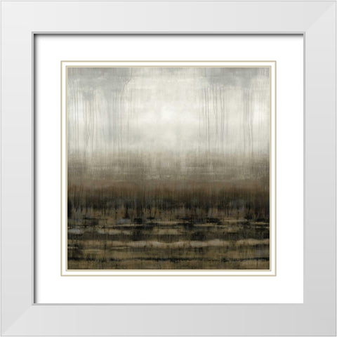After Glow IV White Modern Wood Framed Art Print with Double Matting by Hamilton, Taylor