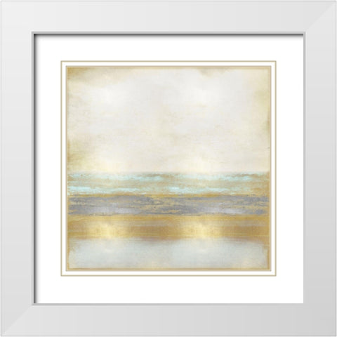Golden Reflection White Modern Wood Framed Art Print with Double Matting by Hamilton, Taylor