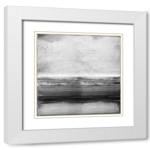 Highlighted Gray White Modern Wood Framed Art Print with Double Matting by Hamilton, Taylor