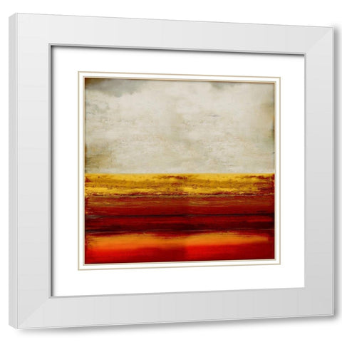 Highlighted Amber White Modern Wood Framed Art Print with Double Matting by Hamilton, Taylor