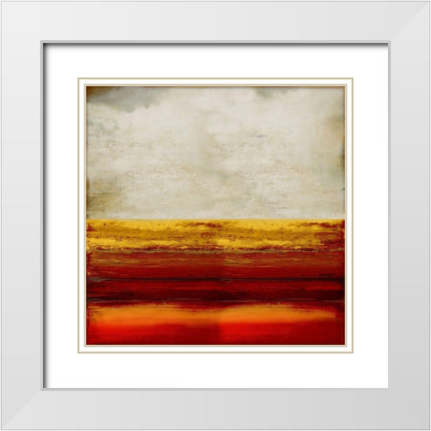 Highlighted Amber White Modern Wood Framed Art Print with Double Matting by Hamilton, Taylor