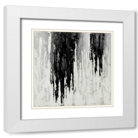 Neutral Space Noir I White Modern Wood Framed Art Print with Double Matting by Conley, Tom