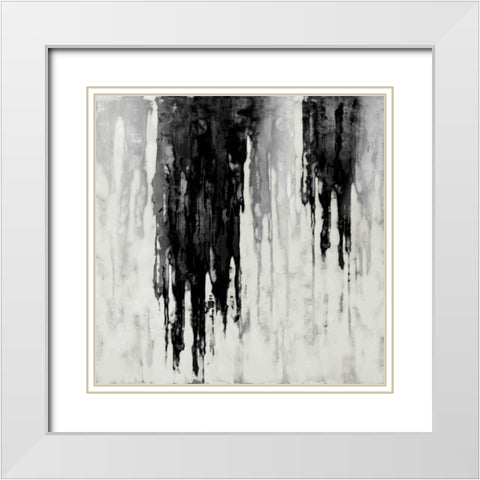 Neutral Space Noir I White Modern Wood Framed Art Print with Double Matting by Conley, Tom