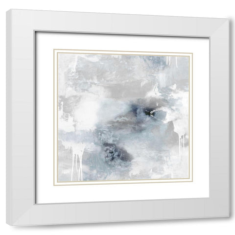 Irresistible Aqua II White Modern Wood Framed Art Print with Double Matting by Bridges, Tate