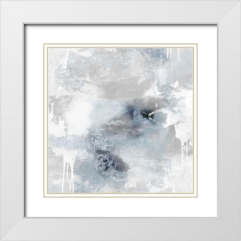 Irresistible Aqua II White Modern Wood Framed Art Print with Double Matting by Bridges, Tate