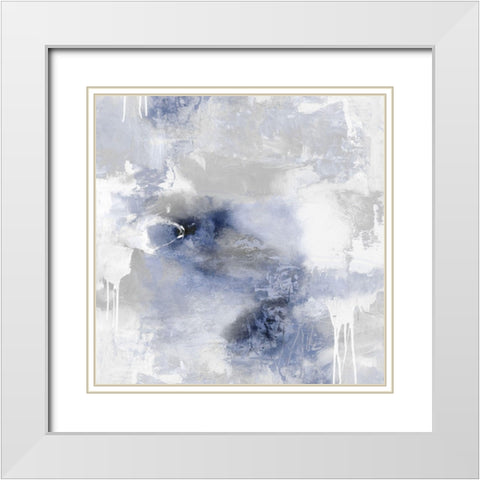 Irresistible Indigo I White Modern Wood Framed Art Print with Double Matting by Bridges, Tate