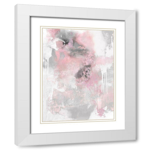 Irresistible Blush I White Modern Wood Framed Art Print with Double Matting by Bridges, Tate