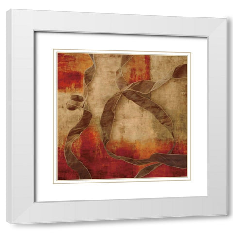 Free Flowing White Modern Wood Framed Art Print with Double Matting by Hamilton, Todd
