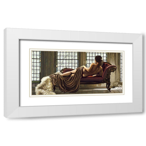 Golden Woman White Modern Wood Framed Art Print with Double Matting by Page, Thomas