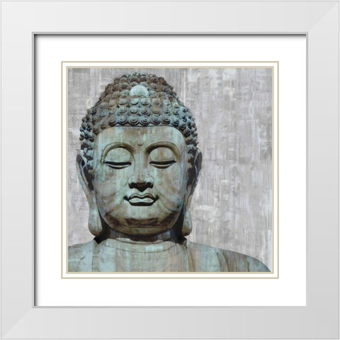 Meditative I White Modern Wood Framed Art Print with Double Matting by Bray, Tom