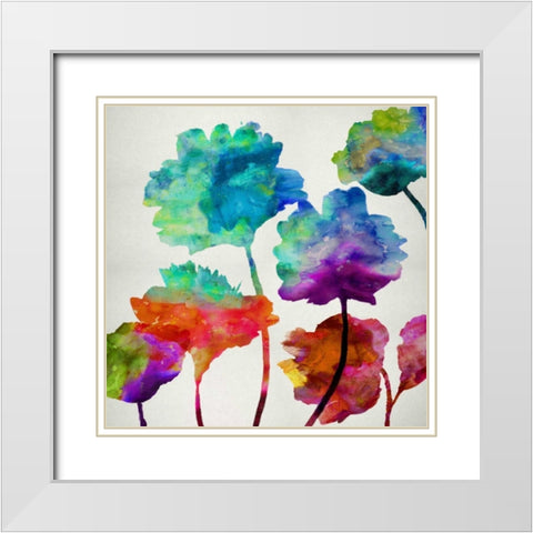 In Full Bloom II White Modern Wood Framed Art Print with Double Matting by Austin, Vanessa