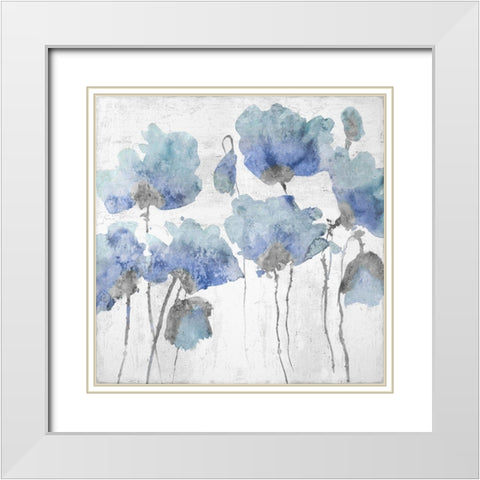 Indigo Friends II White Modern Wood Framed Art Print with Double Matting by Austin, Vanessa