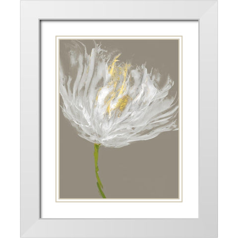 White Tulips I White Modern Wood Framed Art Print with Double Matting by Austin, Vanessa