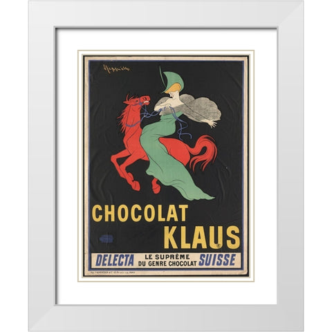 Chocolate Klaus White Modern Wood Framed Art Print with Double Matting by Anonymous