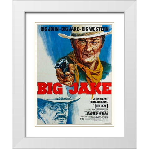 Big Jake White Modern Wood Framed Art Print with Double Matting by Anonymous
