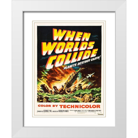 When Worlds Collide White Modern Wood Framed Art Print with Double Matting by Anonymous
