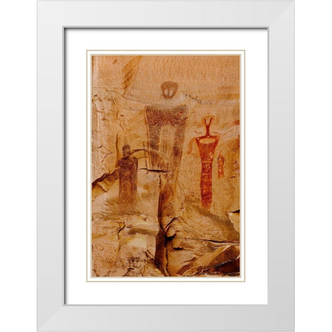 Shadow Dancers White Modern Wood Framed Art Print with Double Matting by Dawson, Robert