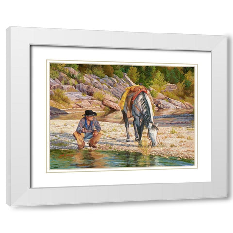Taking Ten White Modern Wood Framed Art Print with Double Matting by Dudley, June