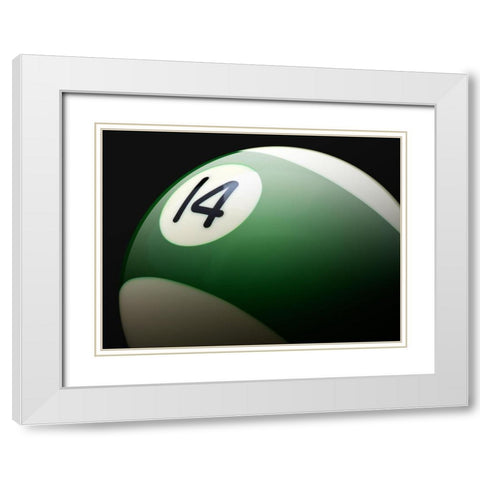 Green 14 White Modern Wood Framed Art Print with Double Matting by Reynolds, Richard