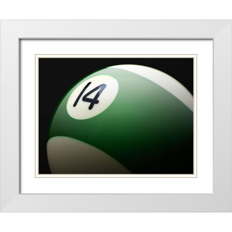 Green 14 White Modern Wood Framed Art Print with Double Matting by Reynolds, Richard