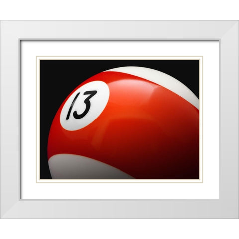 Orange 13 White Modern Wood Framed Art Print with Double Matting by Reynolds, Richard