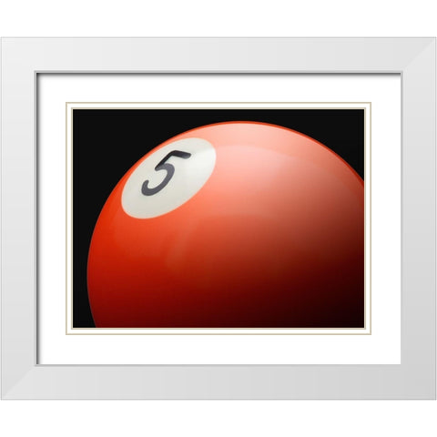 Orange 5 White Modern Wood Framed Art Print with Double Matting by Reynolds, Richard