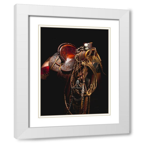 California Gear White Modern Wood Framed Art Print with Double Matting by Dawson, Robert