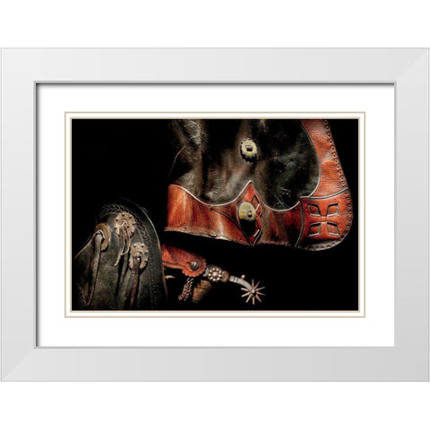 Hard Rider White Modern Wood Framed Art Print with Double Matting by Dawson, Robert