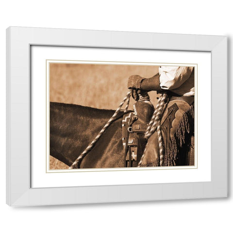 Buckaroo I White Modern Wood Framed Art Print with Double Matting by Dawson, Robert