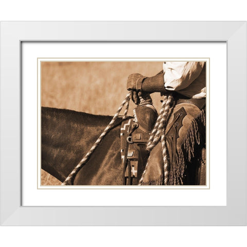 Buckaroo I White Modern Wood Framed Art Print with Double Matting by Dawson, Robert
