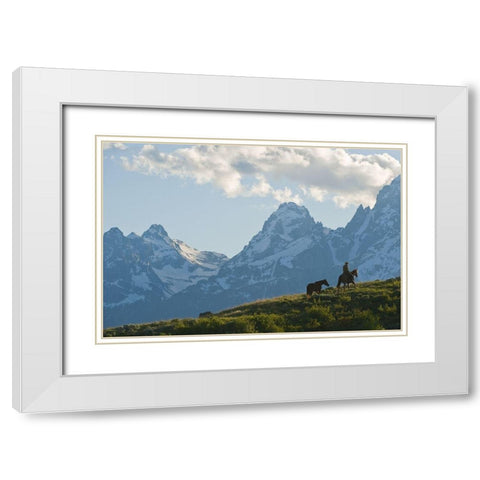 Into the Tetons White Modern Wood Framed Art Print with Double Matting by Dawson, Robert