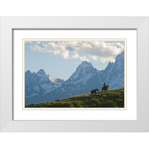 Into the Tetons White Modern Wood Framed Art Print with Double Matting by Dawson, Robert
