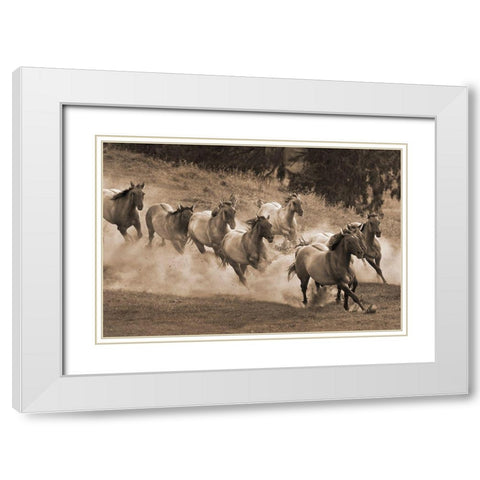 Leader of the Pack White Modern Wood Framed Art Print with Double Matting by Dawson, Robert