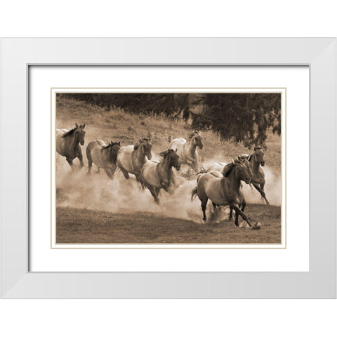 Leader of the Pack White Modern Wood Framed Art Print with Double Matting by Dawson, Robert