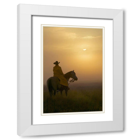 A New Day White Modern Wood Framed Art Print with Double Matting by Dawson, Robert